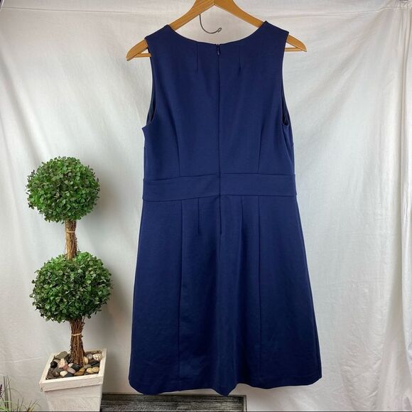 Boden Blue Sleeveless Button Waist Midi Dress 10 - Picture 3 of 7